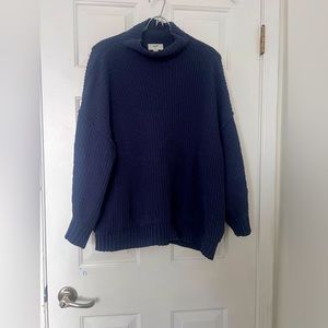 Arie blue long knit sweater